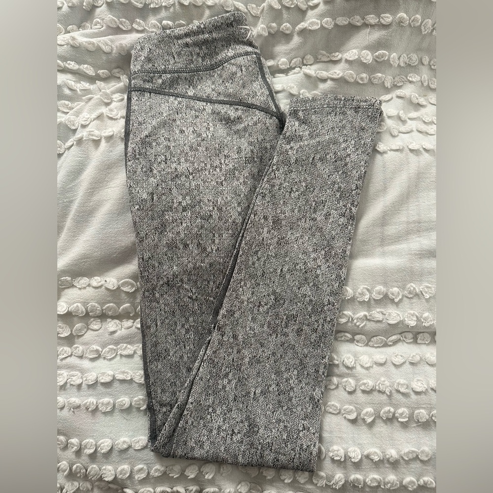 Gymshark Fleur Texture Leggings - Charcoal Marl